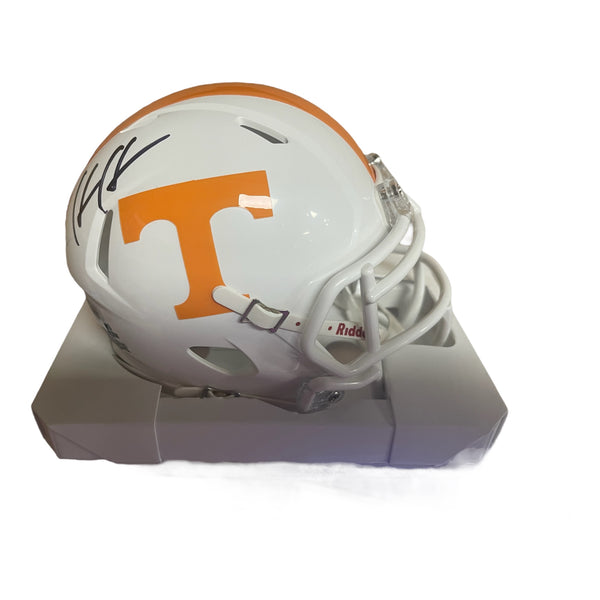 Hendon Hooker Autographed Tennessee Vols White Mini Helmet - Beckett