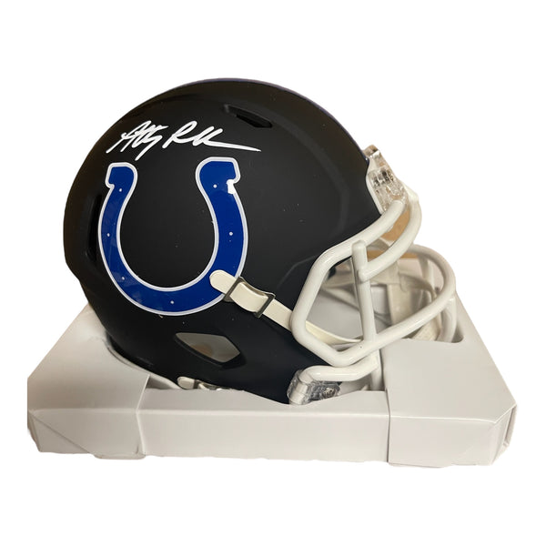 Anthony Richardson autographed Indianapolis Colts Flat Black Mini Helmet - Fanatics
