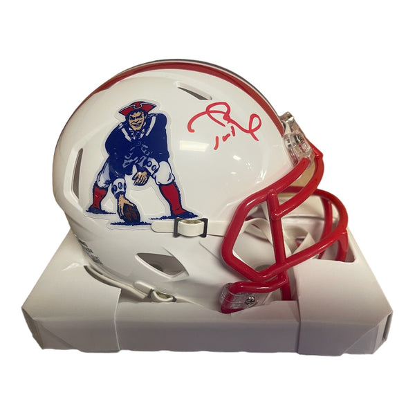 Tom Brady autographed New England Patriots Throwback Mini Helmet - Fanatics