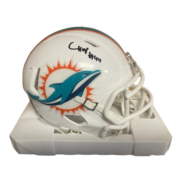 Chop Robinson autographed Miami Dolphins Speed Mini Helmet - Fanatics