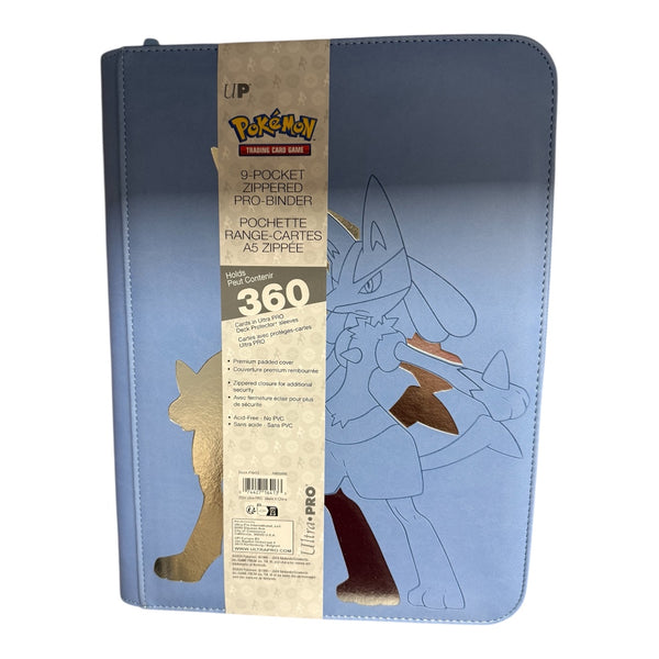 Pokemon Ultra Pro 9-Pocket Elite Series Zippered Pro Binder - Lucario