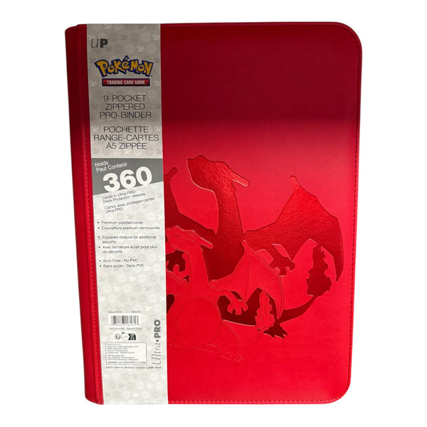 Pokemon Ultra Pro 9-Pocket Elite Series Zippered Pro Binder - Charizar Sports World Card Shop Pokemon Ultra Pro 9-Pocket Elite Series Zippered Pro Binder - Charizar Sports World Card Shop